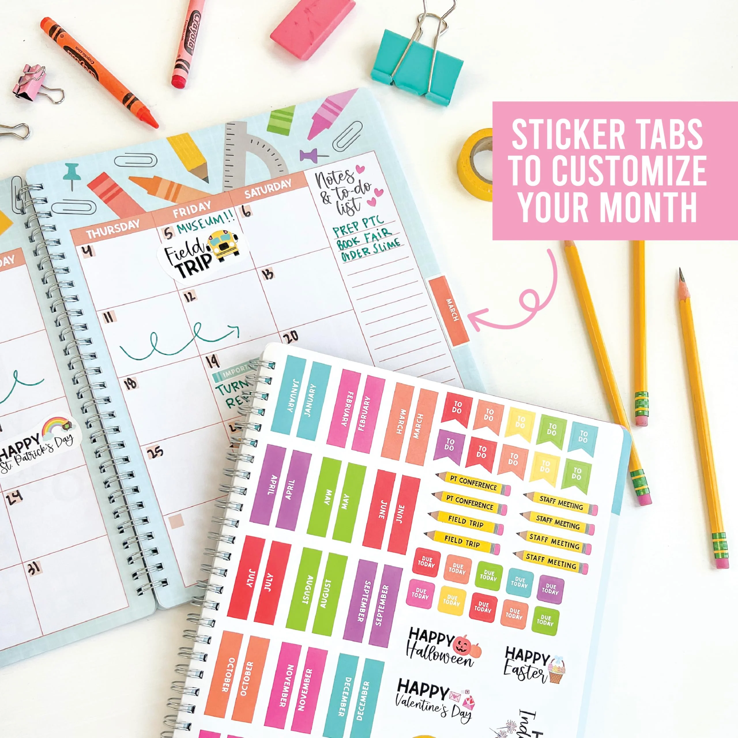 Undated Teacher Planner, Colorful Theme - Image 7